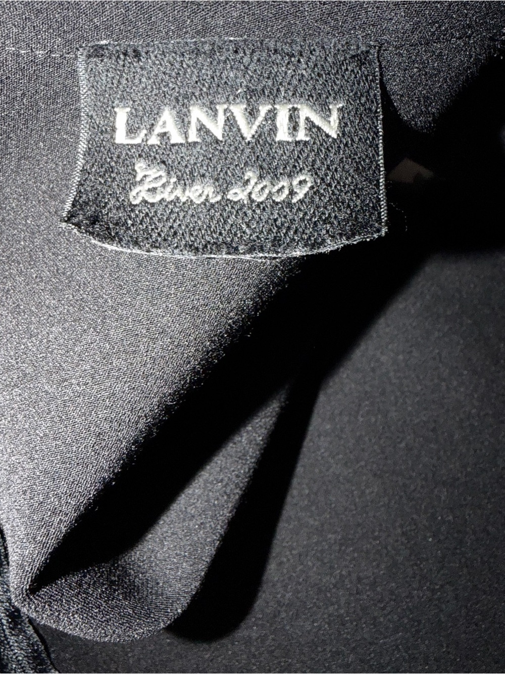 LANVIN RIVER 2009 BLACK FRONT DRAPED DRESS - FR 36 - Picture 4 of 11
